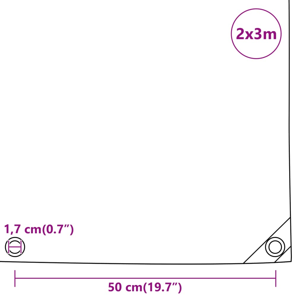 Lona 2x3 m 650 g/m² antracite