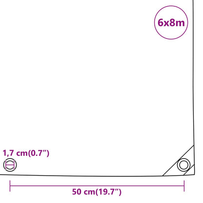 Lona 6x8 m 650 g/m² antracite