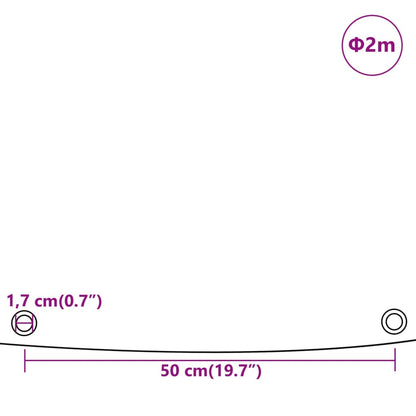 Lona Ø 2 m 650 g/m² azul