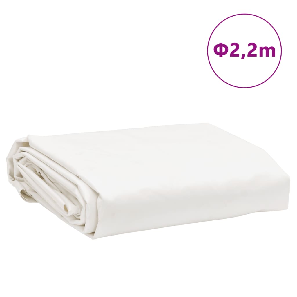 Lona Ø 2,2 m 650 g/m² branco