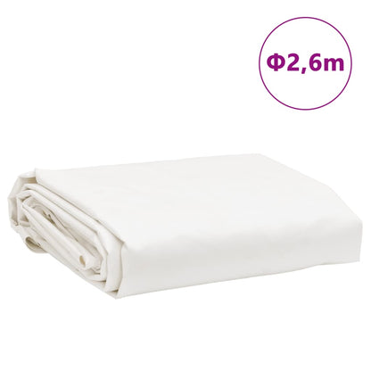 Lona Ø 2,6 m 650 g/m² branco