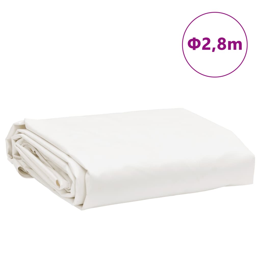 Lona Ø 2,8 m 650 g/m² branco