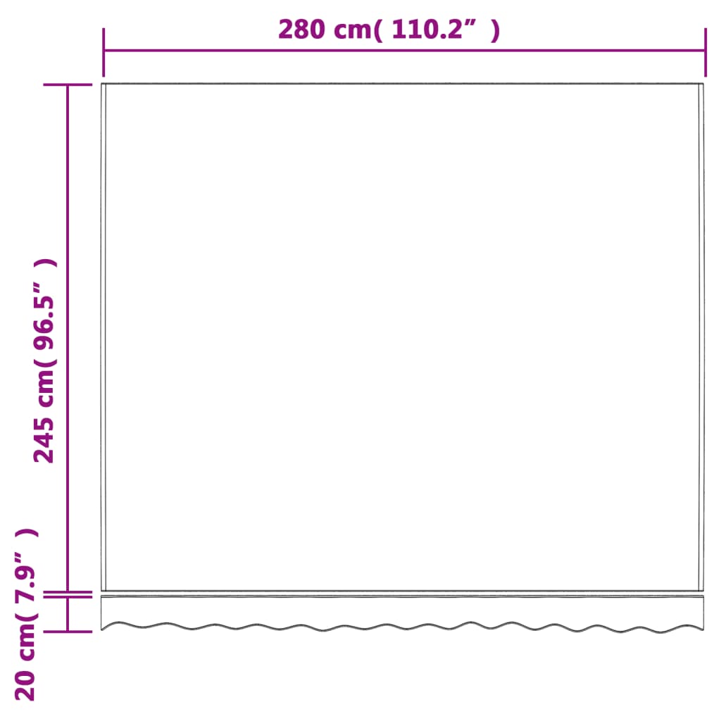 Tecido de substituição p/ toldo 3x2,5 m riscas vermelho/branco