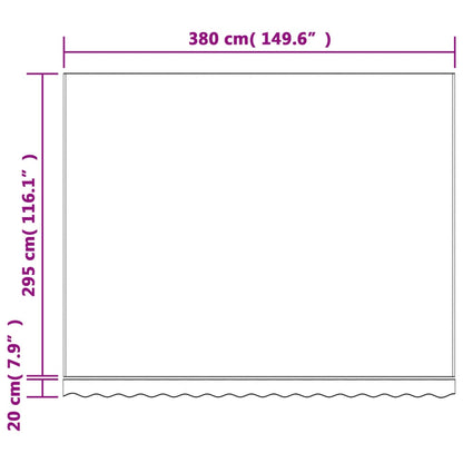 Tecido de substituição p/ toldo 4x3 m riscas vermelho/branco