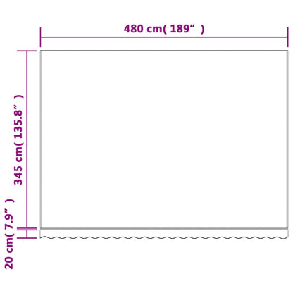 Tecido de substituição p/ toldo 5x3,5 m riscas vermelho/branco