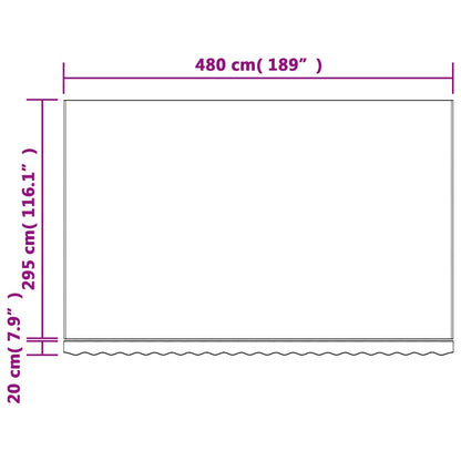 Tecido de substituição para toldo 5x3 m riscas multicor