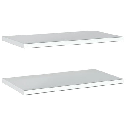 Prateleiras de parede 2 pcs 75x40x3 cm aço inoxidável prateado