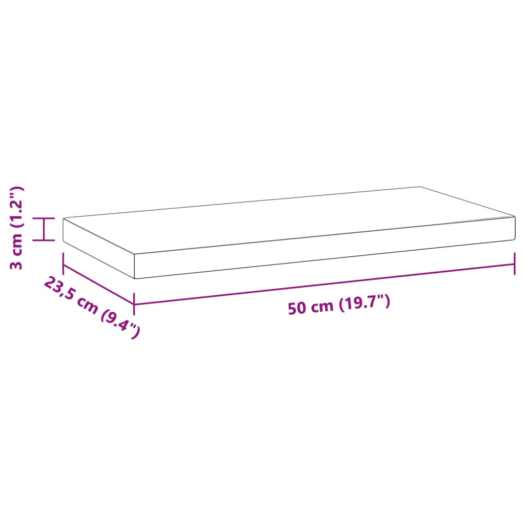 Prateleiras de parede 2 pcs 50x23,5x3cm aço inoxidável prateado