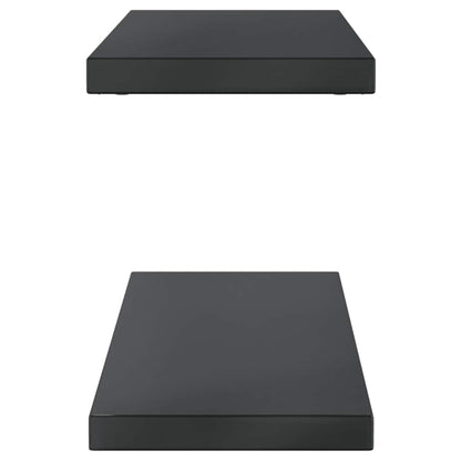 Prateleiras de parede 2pcs 100x23,5x3cm aço inoxidável prateado