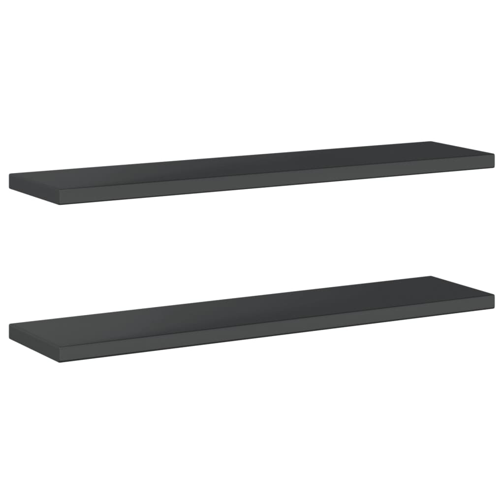 Prateleiras de parede 2pcs 100x23,5x3cm aço inoxidável prateado