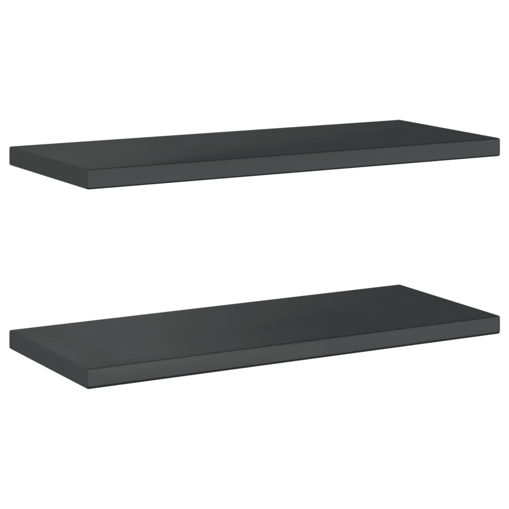 Prateleiras de parede 2 pcs 75x30x3 cm aço inoxidável prateado