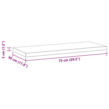 Prateleiras de parede 2 pcs 75x30x3 cm aço inoxidável prateado