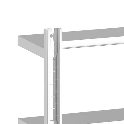 Estante parede 2 prateleiras 75x23,5x60 cm aço inoxidável prata