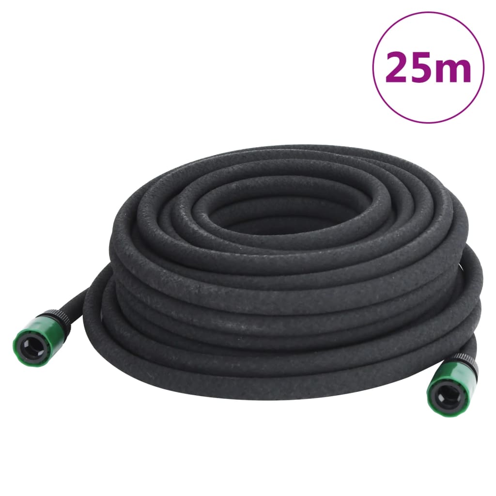 Mangueira para rega gota-a-gota de jardim 25 m borracha preto