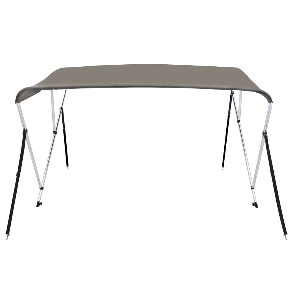 Toldo de 3 arcos Bimini 184x170x133 cm cinzento