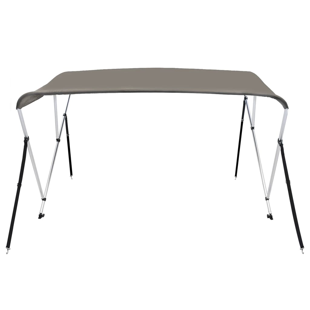 Toldo de 3 arcos Bimini 184x189x135 cm cinzento