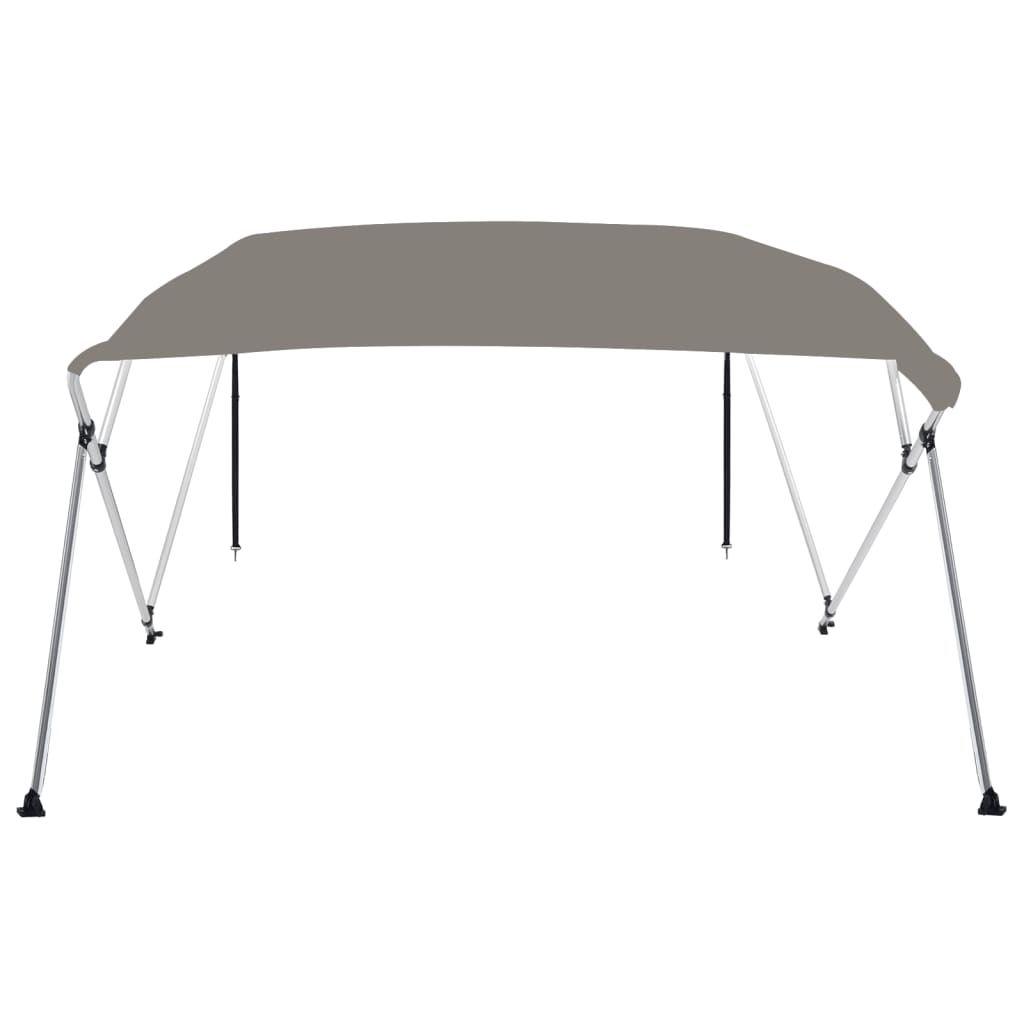 Toldo de 4 arcos Bimini 243x250x131 cm cinzento