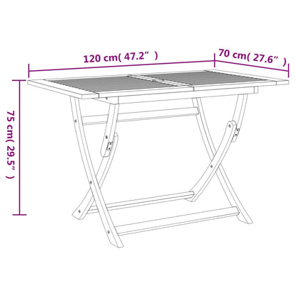 Conjunto de jantar p/ jardim 5 pcs madeira de acácia maciça