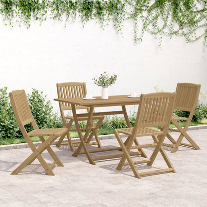 Conjunto de jantar p/ jardim 5 pcs madeira de acácia maciça