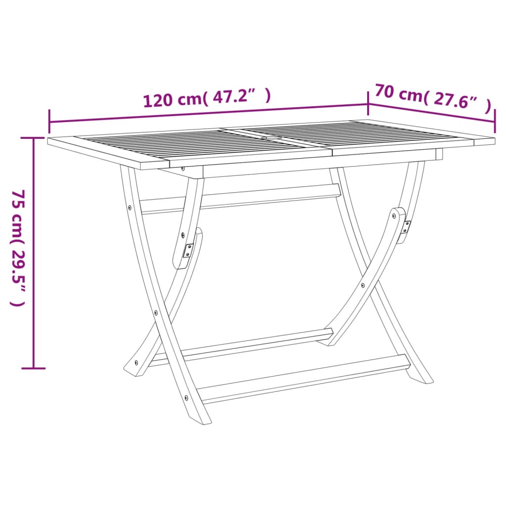 Conjunto de jantar p/ jardim 5 pcs madeira de acácia maciça