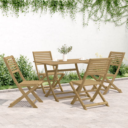 Conjunto de jantar p/ jardim 5 pcs madeira de acácia maciça