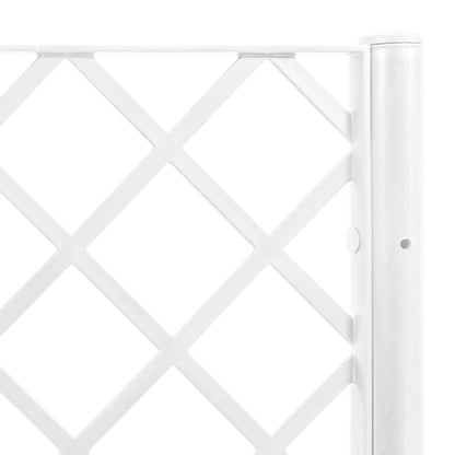 Vaso/floreira de jardim c/ treliça 120x40x142 cm PP branco