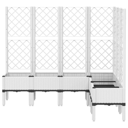 Vaso/floreira de jardim c/ treliça 160x120x142 cm PP branco