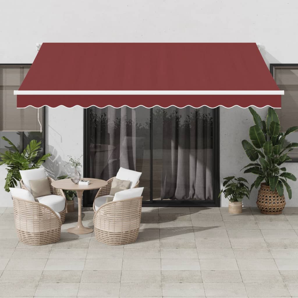 Toldo retrátil manual 400x350 cm bordô