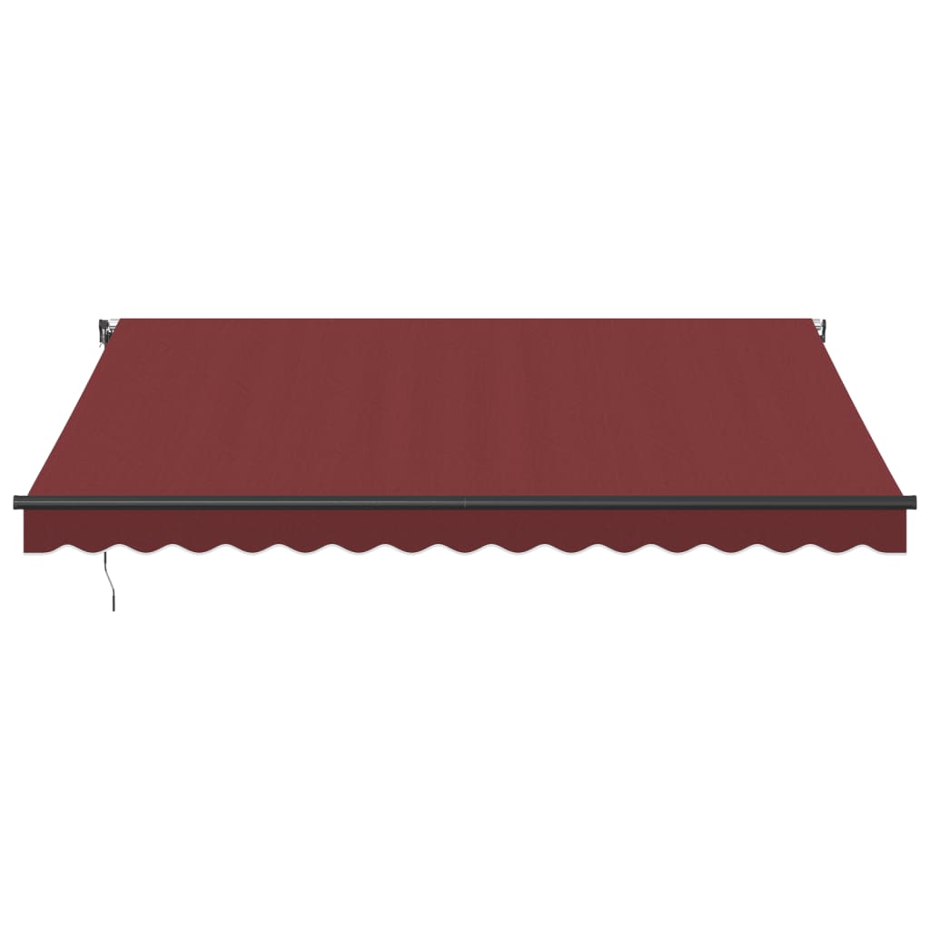 Toldo retrátil automático com luzes LED 400x350 cm bordô