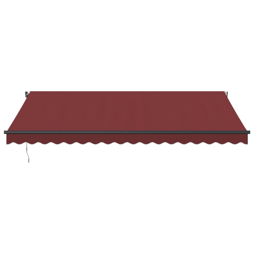 Toldo retrátil automático com luzes LED 450x350 cm bordô