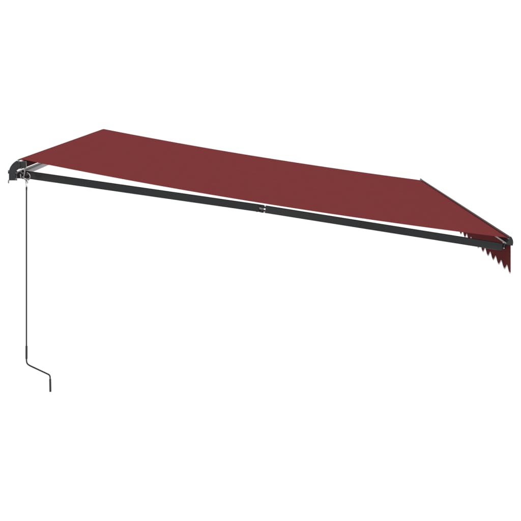 Toldo retrátil manual 500x350 cm bordô