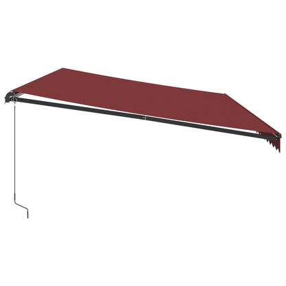 Toldo retrátil manual 600x350 cm bordô