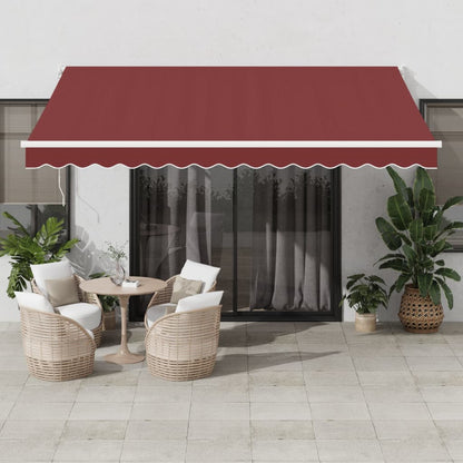 Toldo retrátil manual 400x300 cm bordô