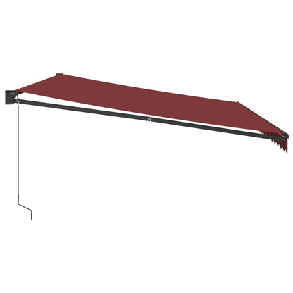 Toldo retrátil manual 500x300 cm bordô