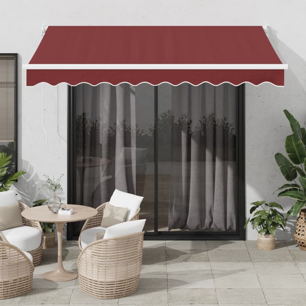 Toldo retrátil automático 300x250 cm bordô