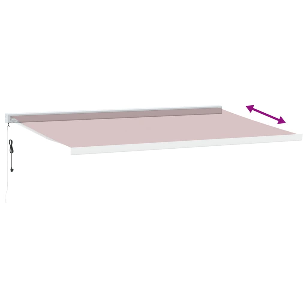 Toldo retrátil automático 500x300 cm bordô