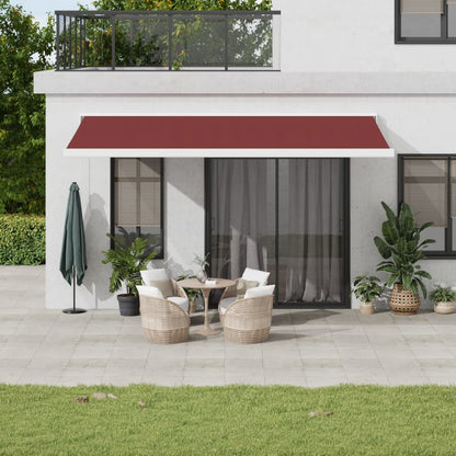 Toldo retrátil automático 500x300 cm bordô