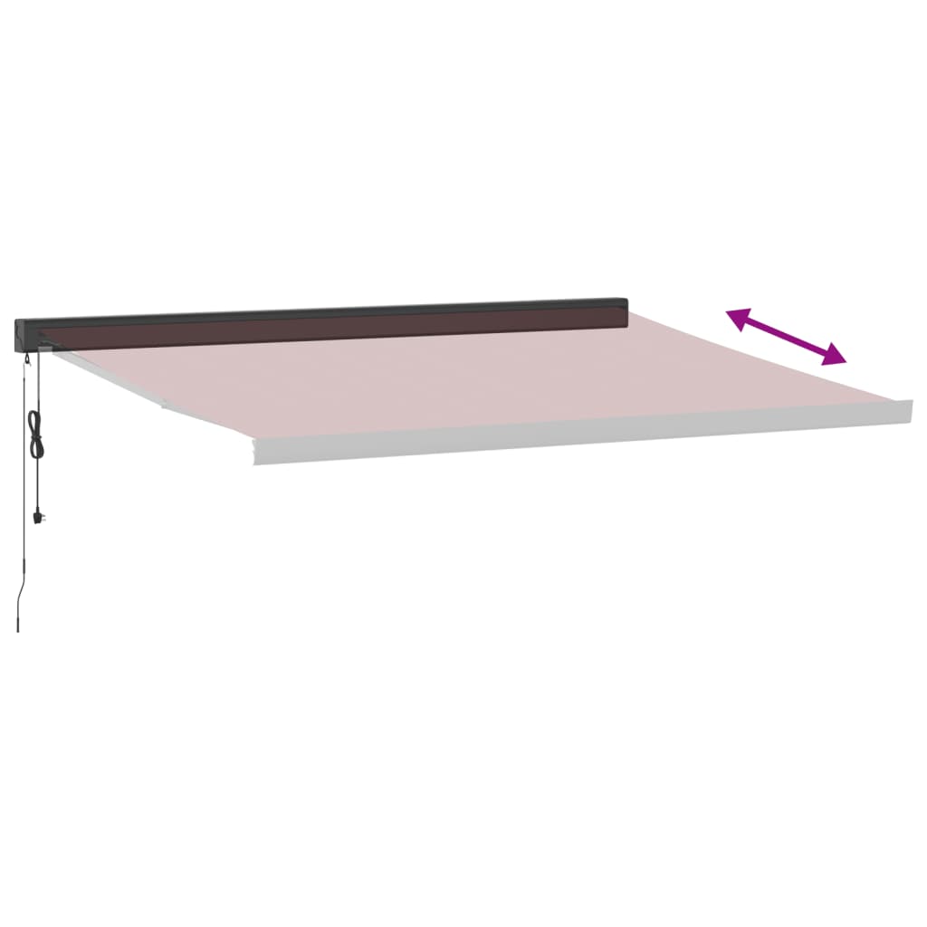 Toldo retrátil automático 450x300 cm bordô