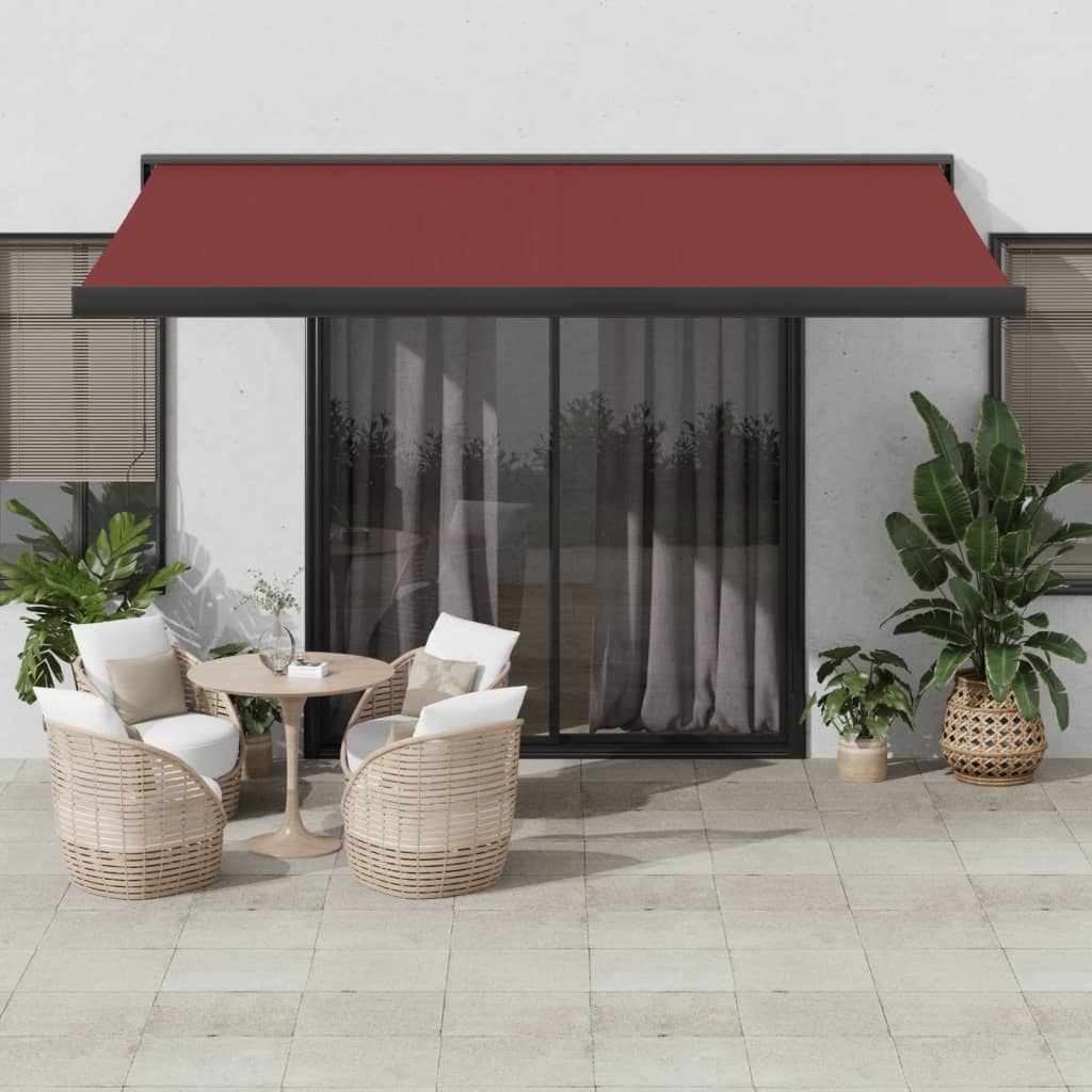 Toldo retrátil automático 450x300 cm bordô