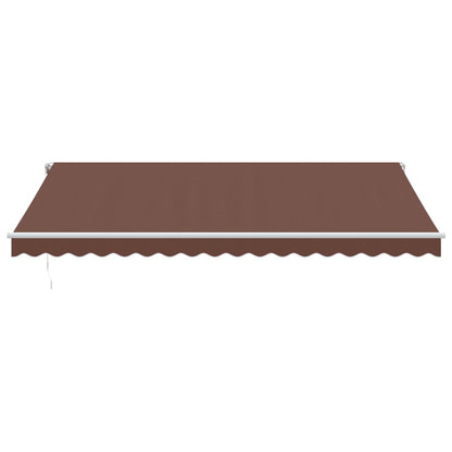 Toldo retrátil automático 450x350 cm castanho