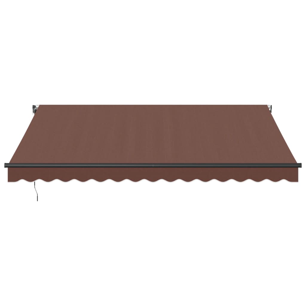 Toldo retrátil automático com luzes LED 400x350 cm castanho