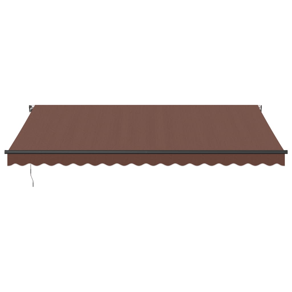 Toldo retrátil manual 450x350 cm castanho