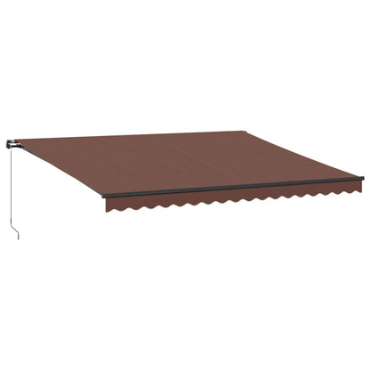 Toldo retrátil manual 450x350 cm castanho