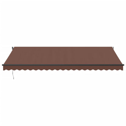 Toldo retrátil automático 500x350 cm castanho