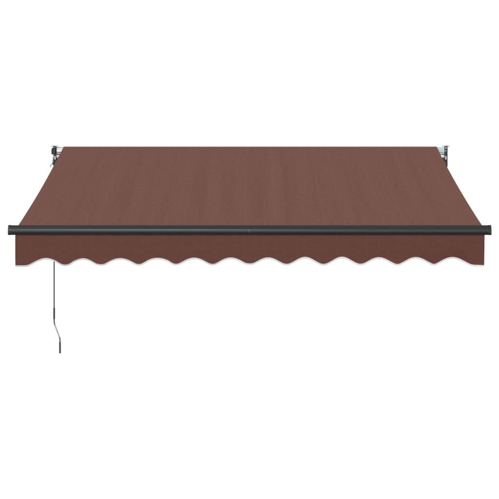 Toldo retrátil manual 300x250 cm castanho