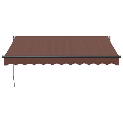 Toldo retrátil manual 300x250 cm castanho