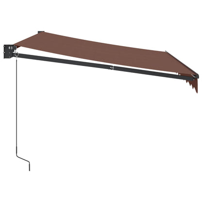 Toldo retrátil manual 300x250 cm castanho