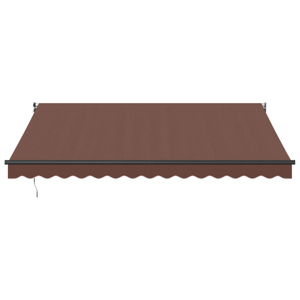 Toldo retrátil manual 400x300 cm castanho