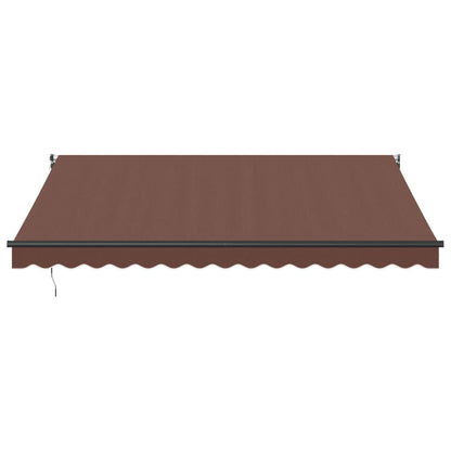 Toldo retrátil manual 400x300 cm castanho