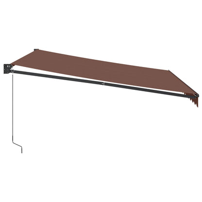 Toldo retrátil manual 400x300 cm castanho